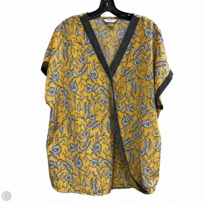 Unisex style Top Short Sleeve By Cj Banks In Gold, Size: 1x