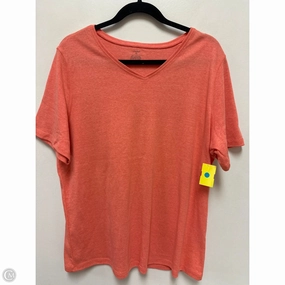 short sleeved Top Short Sleeve By Cj Banks In Orange, Size: 1x