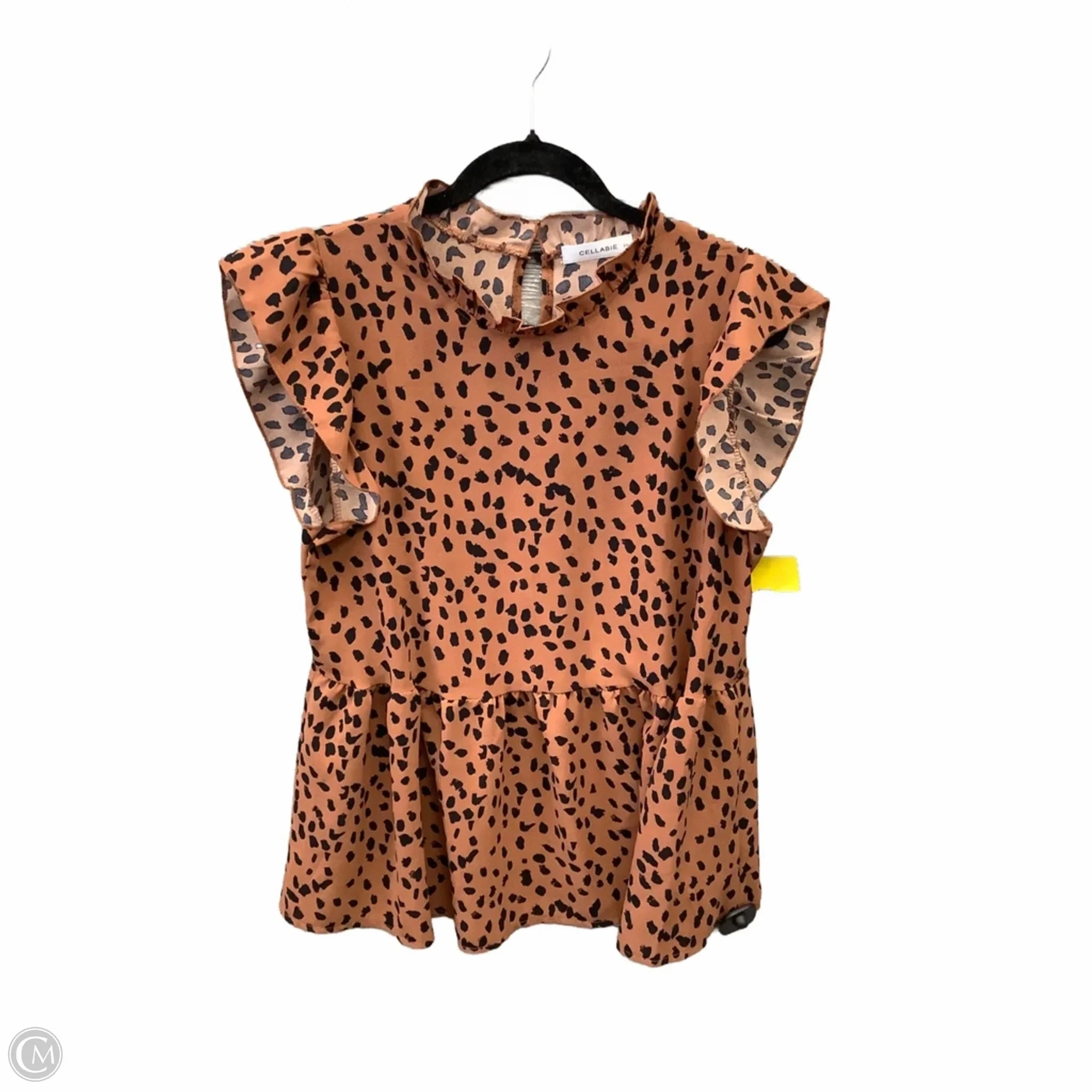 Top Short Sleeve By Clothes Mentor In Animal Print, Size: 2x Smart Design college