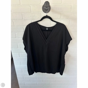 TemperatureRegulating Top Short Sleeve By Clothes Mentor In Black, Size: 2x