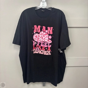 Flexible Collar Fashionable Look Top Short Sleeve By Clothes Mentor In Black, Size: 3x