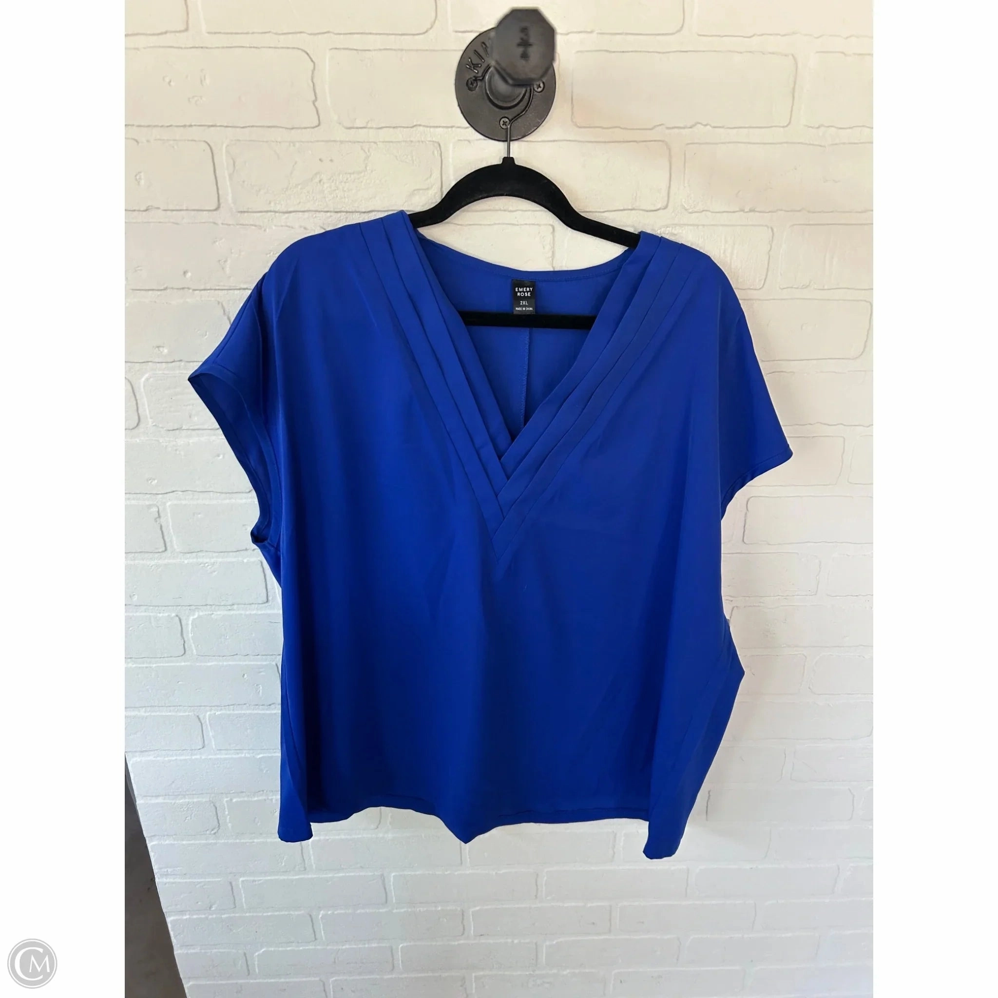 Top Short Sleeve By Clothes Mentor In Blue, Size: 2x Easy-Going Style
