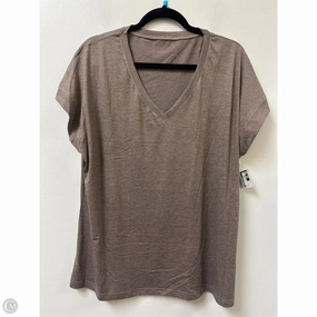 Fresh Outfit Style Top Short Sleeve By Clothes Mentor In Brown, Size: 2x
