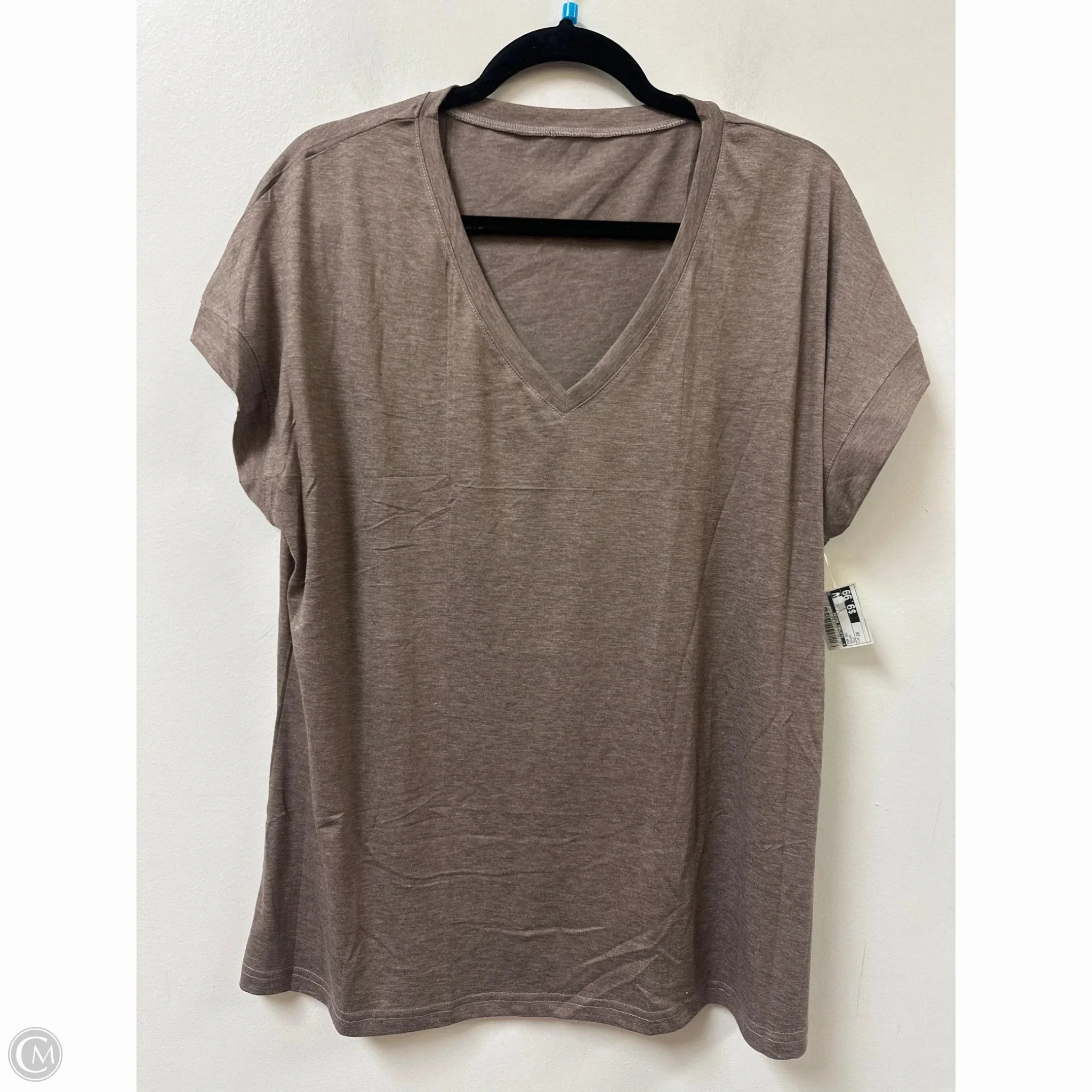 Fresh Outfit Style Top Short Sleeve By Clothes Mentor In Brown, Size: 2x