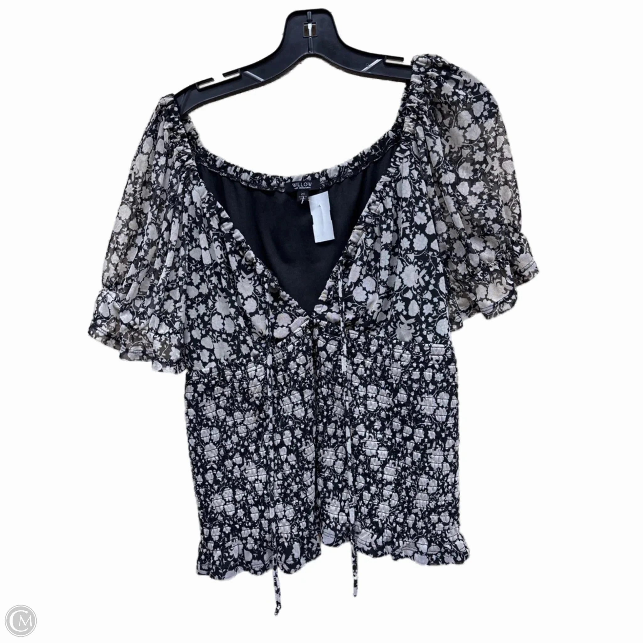 Comfy All-Day Top Short Sleeve By Clothes Mentor In Floral Print, Size: 2x
