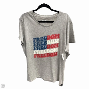 Top Short Sleeve By Clothes Mentor In Grey, Size: 2x Minimalist Layer High Durability Weave