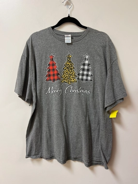 Top Short Sleeve By Clothes Mentor In Grey, Size: 2x FlexibleKnit Casual Fit