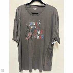 Top Short Sleeve By Clothes Mentor In Grey, Size: 2x Cool and Relaxed