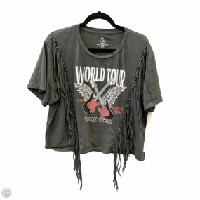 Yoga class Top Short Sleeve By Clothes Mentor In Grey, Size: 3x