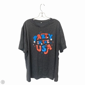 Light and Fresh Top Short Sleeve By Clothes Mentor In Grey, Size: 3x