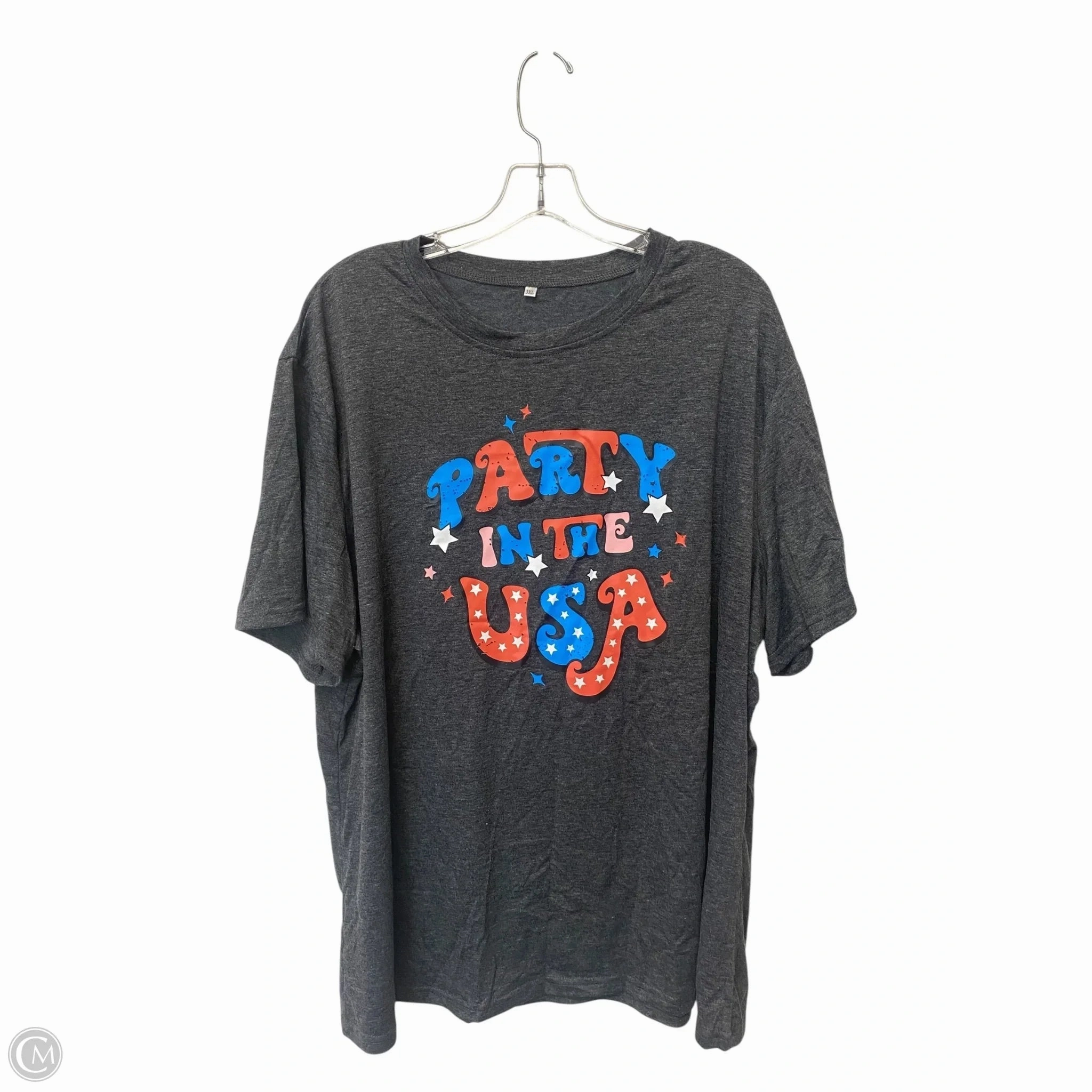 Light and Fresh Top Short Sleeve By Clothes Mentor In Grey, Size: 3x