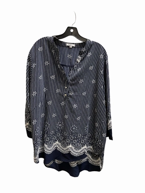 Top Short Sleeve By Clothes Mentor In Navy, Size: 2x DropShoulderDesign