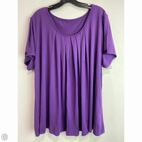 Quick Dry Comfort Top Short Sleeve By Clothes Mentor In Purple, Size: 4x