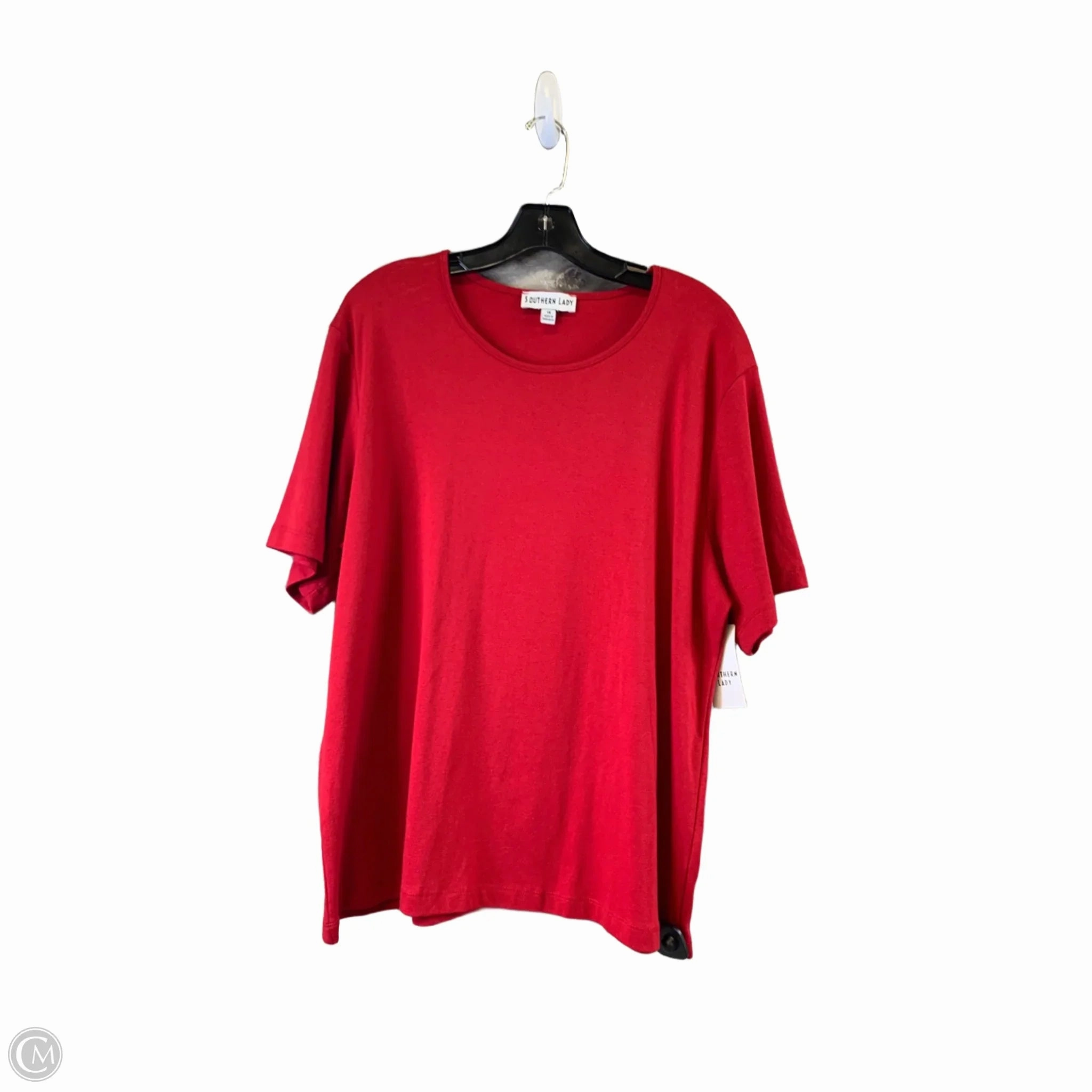 Top Short Sleeve By Clothes Mentor In Red, Size: 1x Relaxed Movement Seasonal Trend