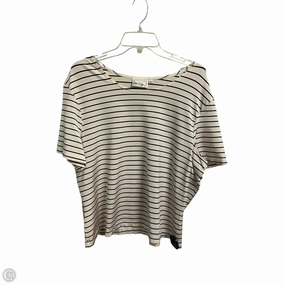 WrinkleResistant Texture Top Short Sleeve By Clothes Mentor In Striped Pattern, Size: 3x