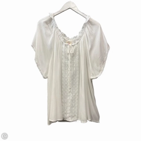 Street Casual Top Short Sleeve By Clothes Mentor In White, Size: 3x