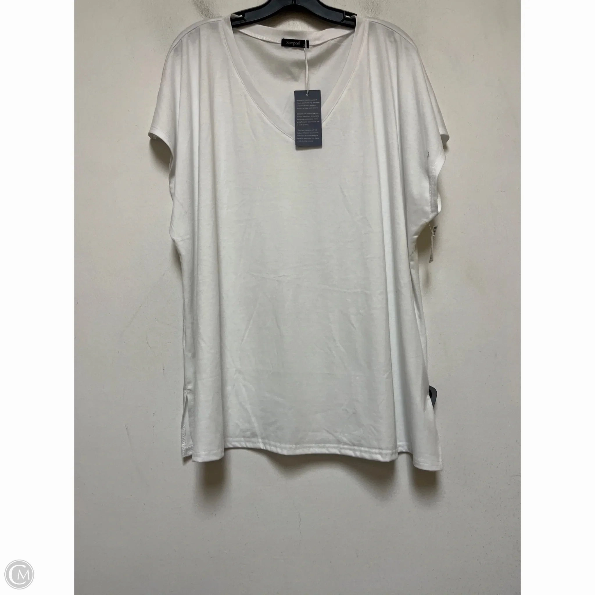 Top Short Sleeve By Clothes Mentor In White, Size: 3x Perfect Layer Wear