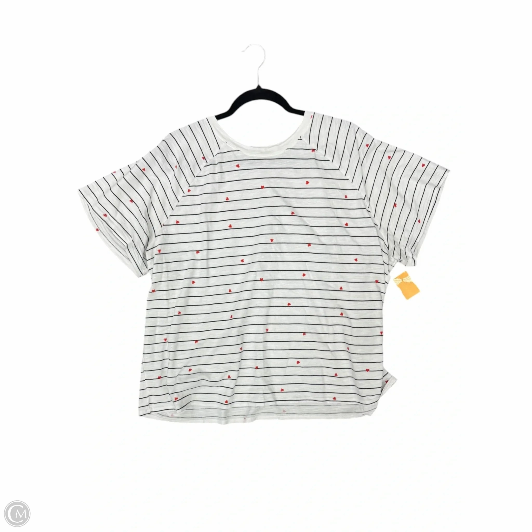 casual and comfortable Modern innovation Top Short Sleeve By Clothes Mentor In White, Size: Xxl