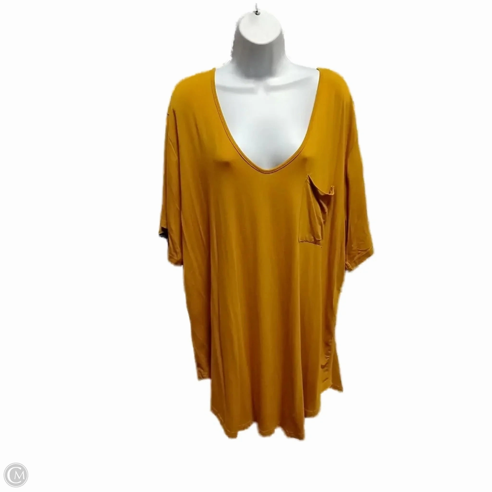 Top Short Sleeve By Clothes Mentor In Yellow, Size: 3x Seasonal Comfort Style