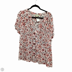 Trendy Design Top Short Sleeve By Cmc In Red & White, Size: 2x