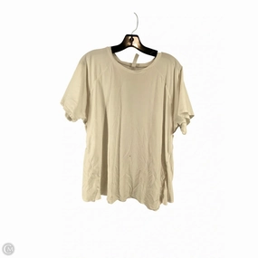 MinimalBranding Cozy Design Top Short Sleeve By Cmc In White, Size: 2x