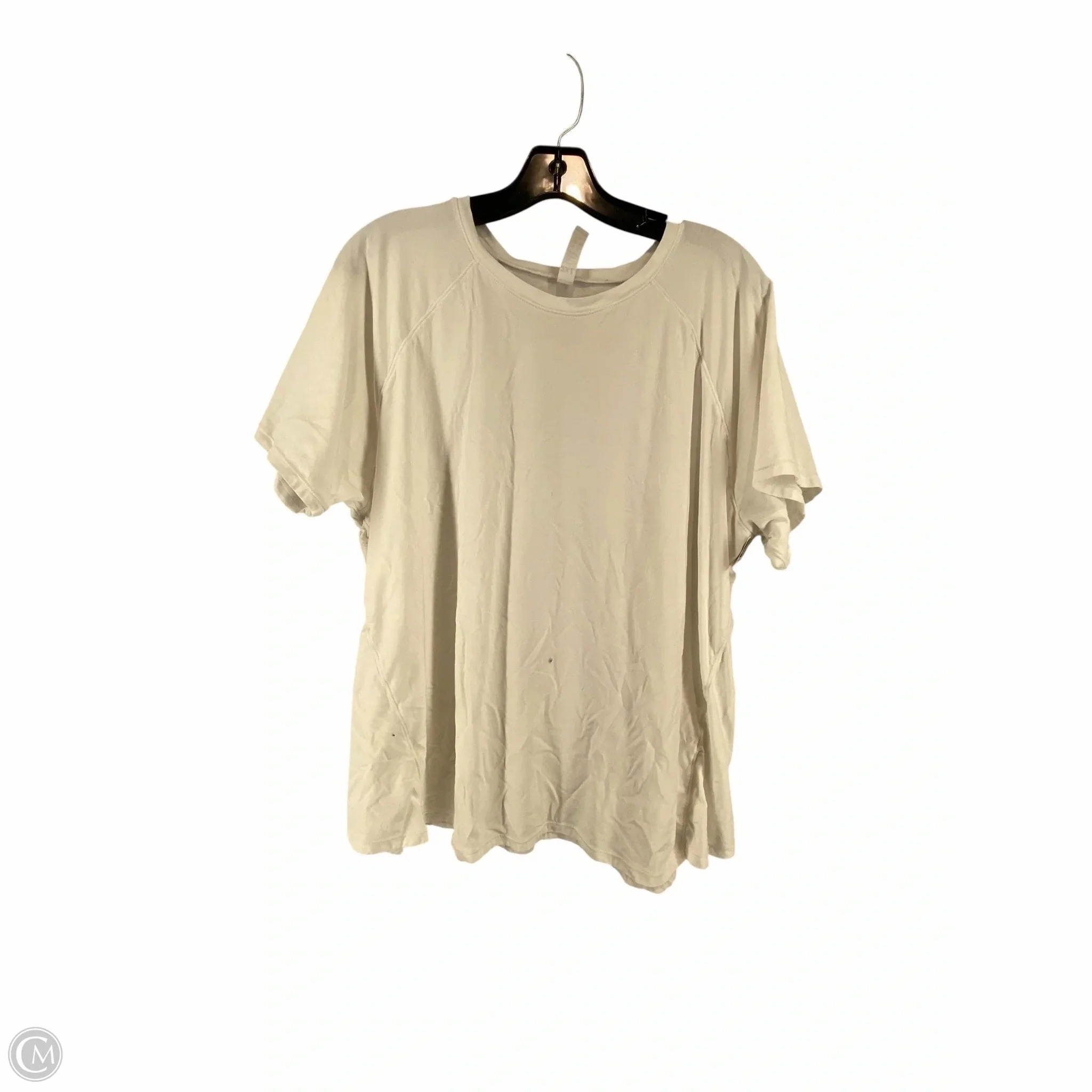 MinimalBranding Cozy Design Top Short Sleeve By Cmc In White, Size: 2x