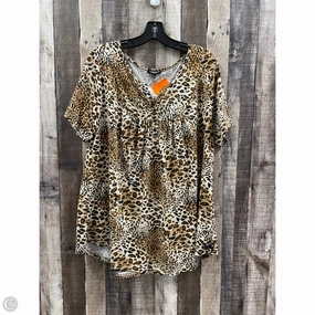 Top Short Sleeve By Cme In Animal Print, Size: 2x Comfy Fit Layer