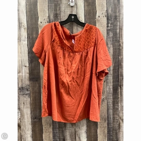 Top Short Sleeve By Cme In Orange, Size: 4x Modern Twist