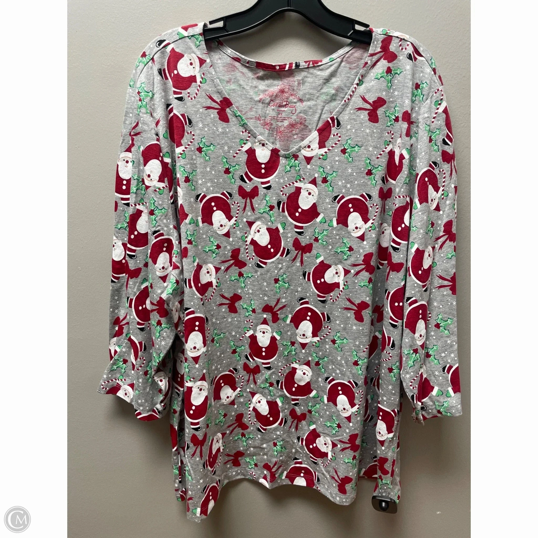 Low Impact Processing StretchFabric Top Short Sleeve By Coral Bay In Grey, Size: 3x