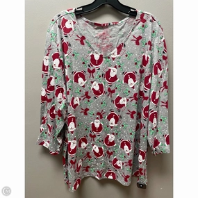 Low Impact Processing StretchFabric Top Short Sleeve By Coral Bay In Grey, Size: 3x