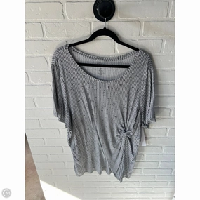 Top Short Sleeve By Croft And Barrow In Black & Grey, Size: 3x Simple Layer Lightweight Fabric