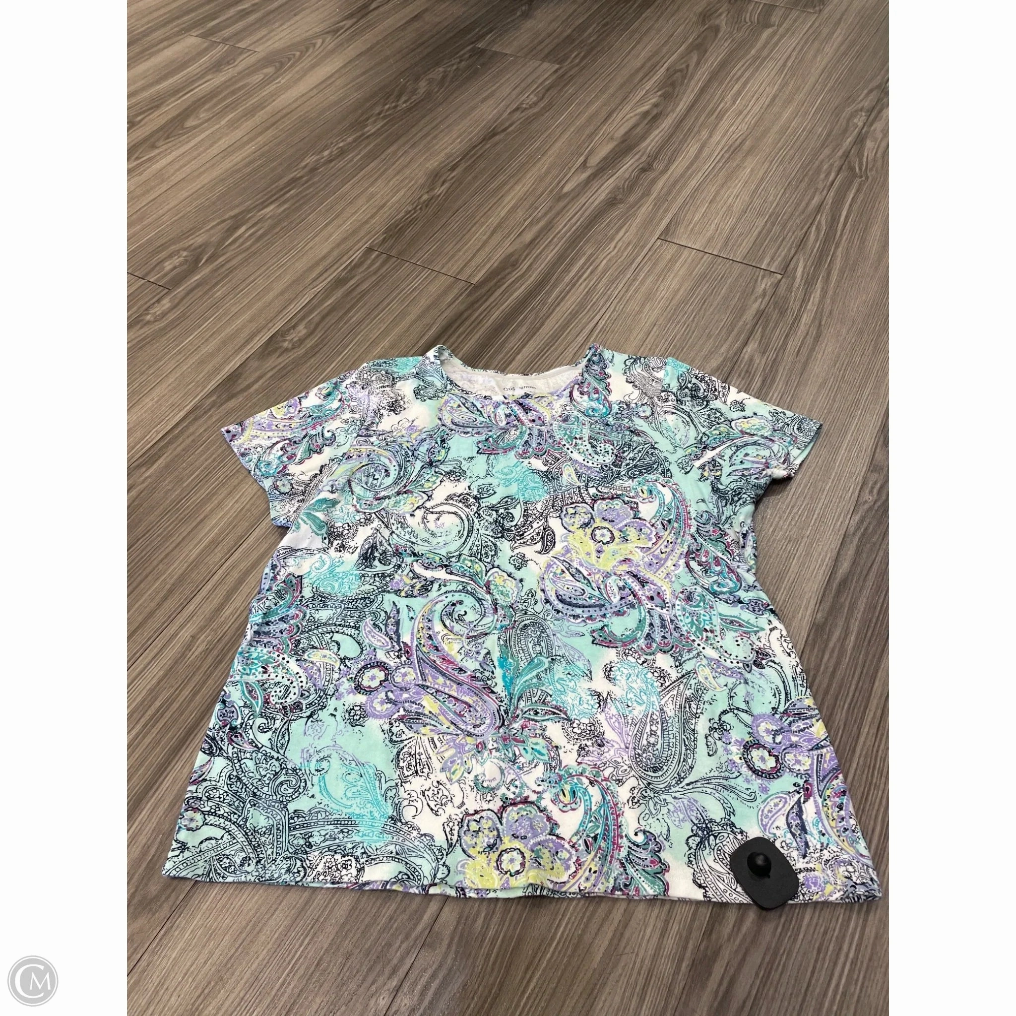 Top Short Sleeve By Croft And Barrow In Blue, Size: 1x Outdoor Adventure UV Protective Fabric