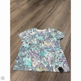 Top Short Sleeve By Croft And Barrow In Blue, Size: 1x Outdoor Adventure UV Protective Fabric