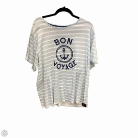 Top Short Sleeve By Croft And Barrow In Blue, Size: 3x LayeredHemDetails Sleek Comfort Fit