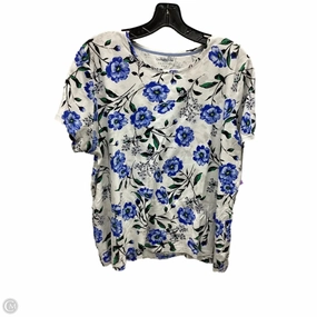 Top Short Sleeve By Croft And Barrow In Floral Print, Size: 1x Breathable Wearable