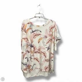 back to school Top Short Sleeve By Cupio In Floral Print, Size: 3x