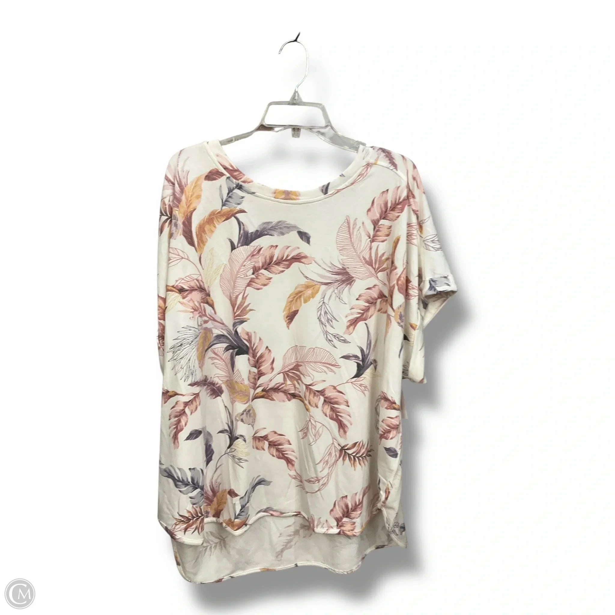 back to school Top Short Sleeve By Cupio In Floral Print, Size: 3x