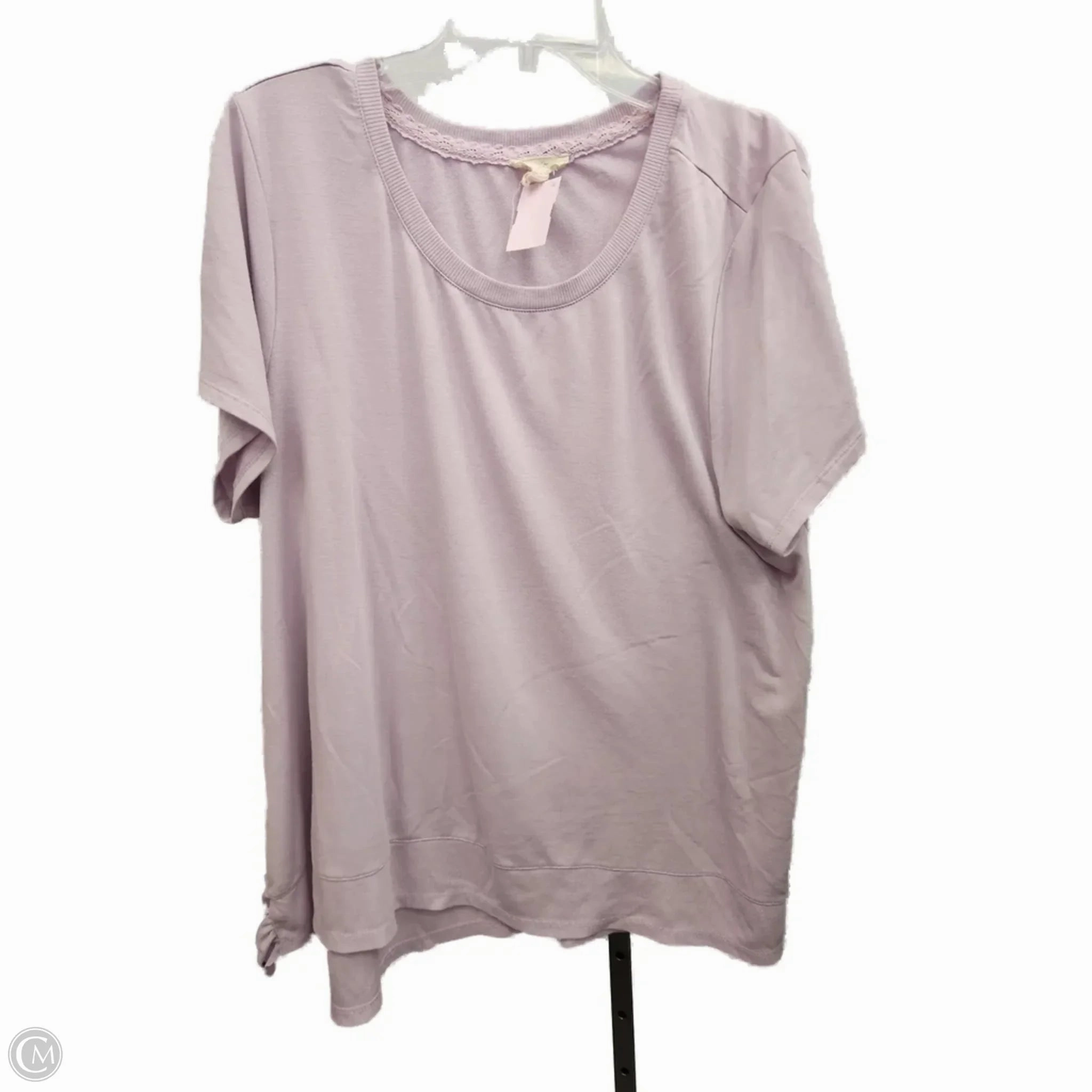 Top Short Sleeve By Cupio In Purple, Size: 2x Easy Style Wear easygoing look