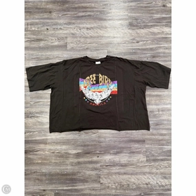 Street Trendy Top Short Sleeve By DaisyRae In Brown, Size: 2x