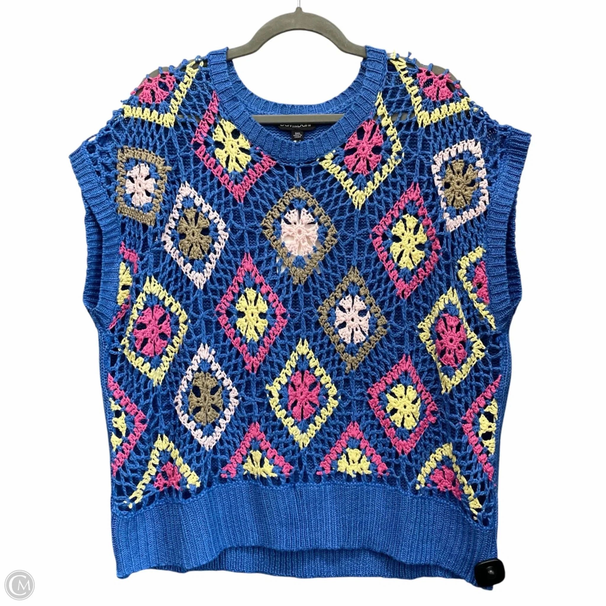 Top Short Sleeve By Davi & Dani In Blue, Size: 3x Trendy Comfort Fit