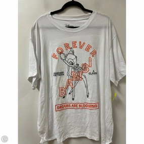 SlimFitDesign Classic Fit Top Short Sleeve By Disney In White, Size: 3x