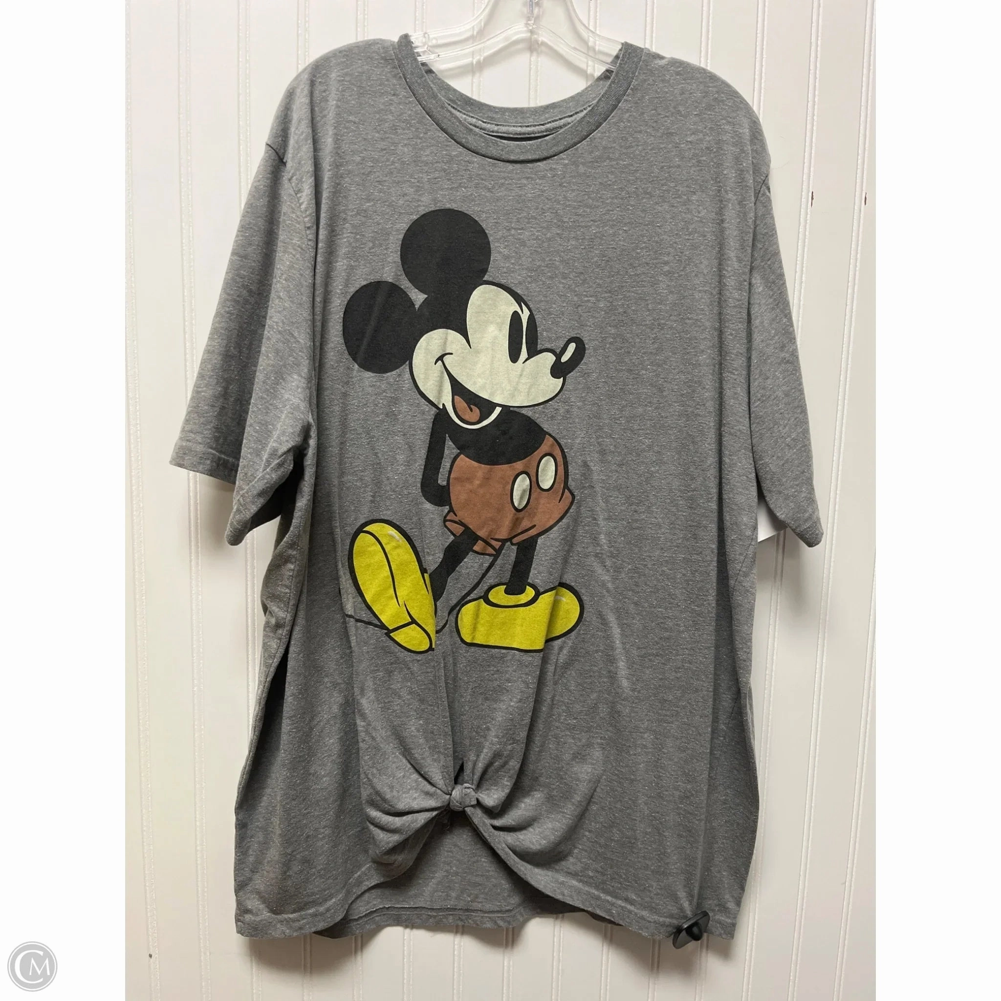 Cotton Blend FadeResistantPrint Top Short Sleeve By Disney Store In Grey, Size: 3x