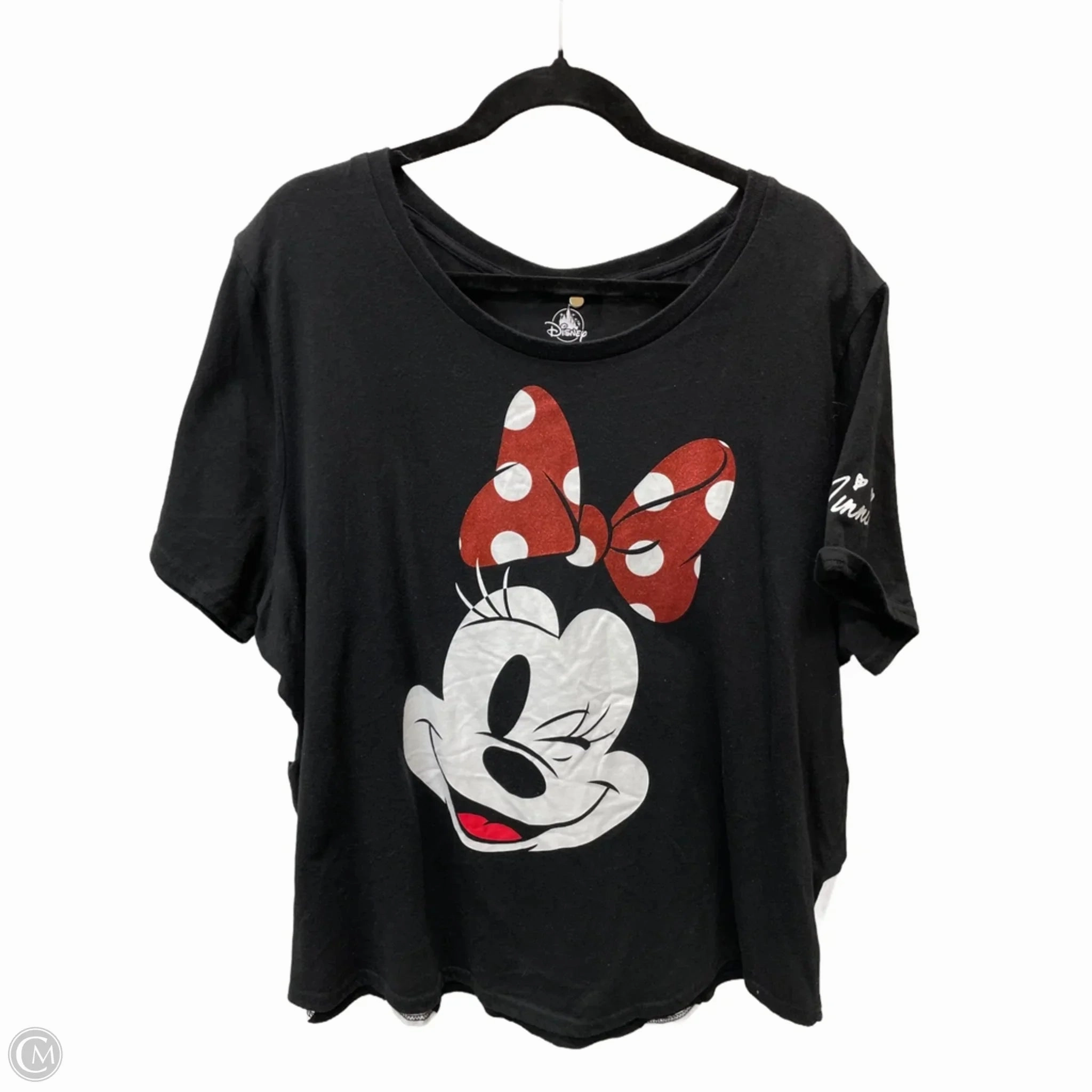 Top Short Sleeve By Disney Store In Polkadot Pattern, Size: 2x Yarn Dyed Stripes Office Casual