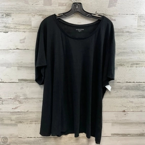 Top Short Sleeve By Eileen Fisher In Black, Size: 3x Active Look