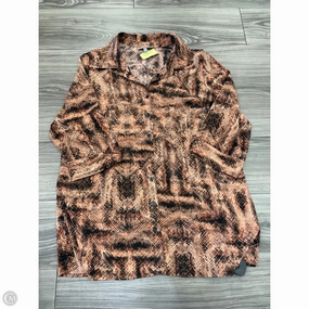 Breathable Fit Design Breathable touch Top Short Sleeve By Essentials In Orange, Size: 1x