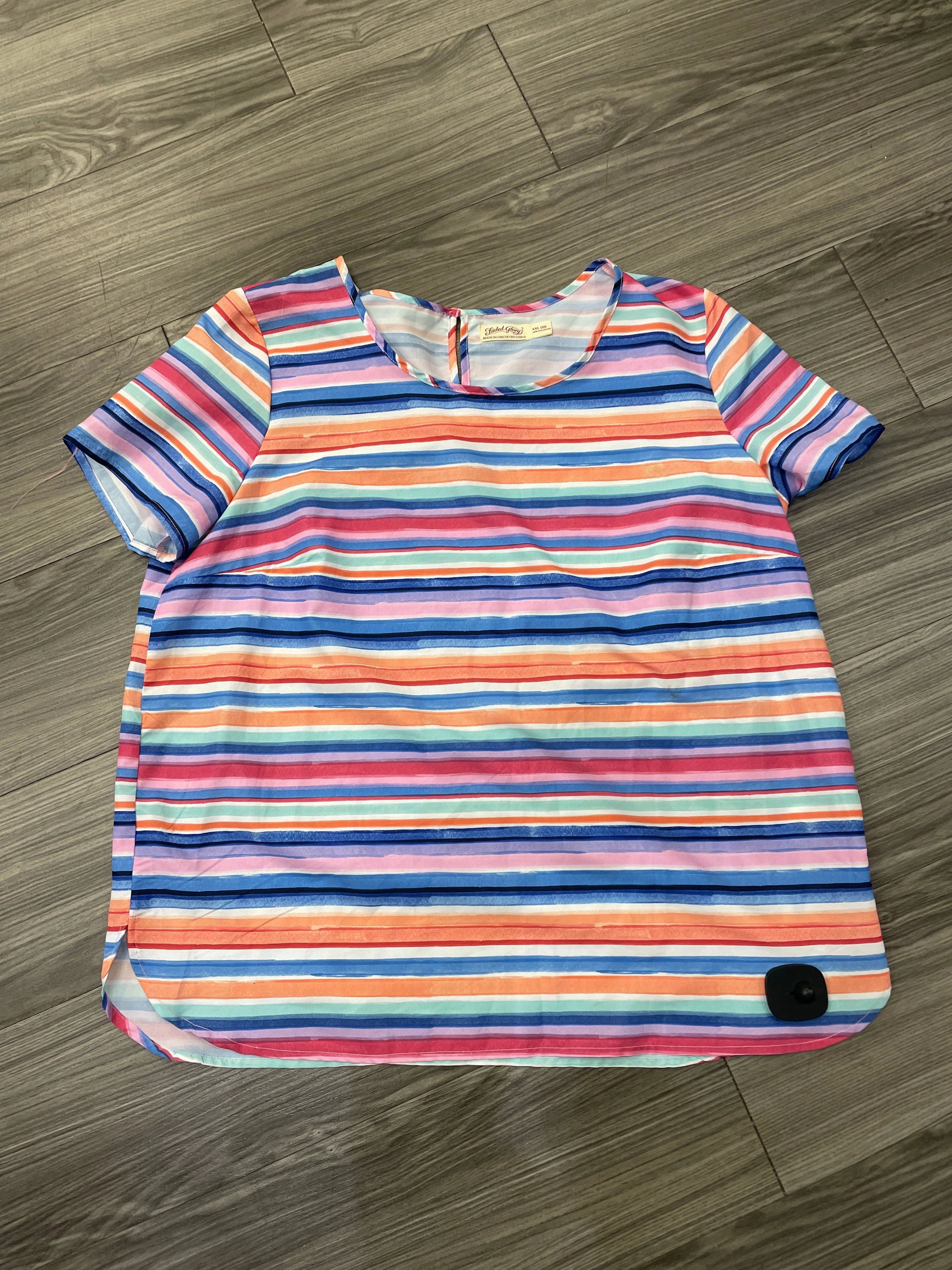 Top Short Sleeve By Faded Glory  Size: 2x Weekend Style Trend