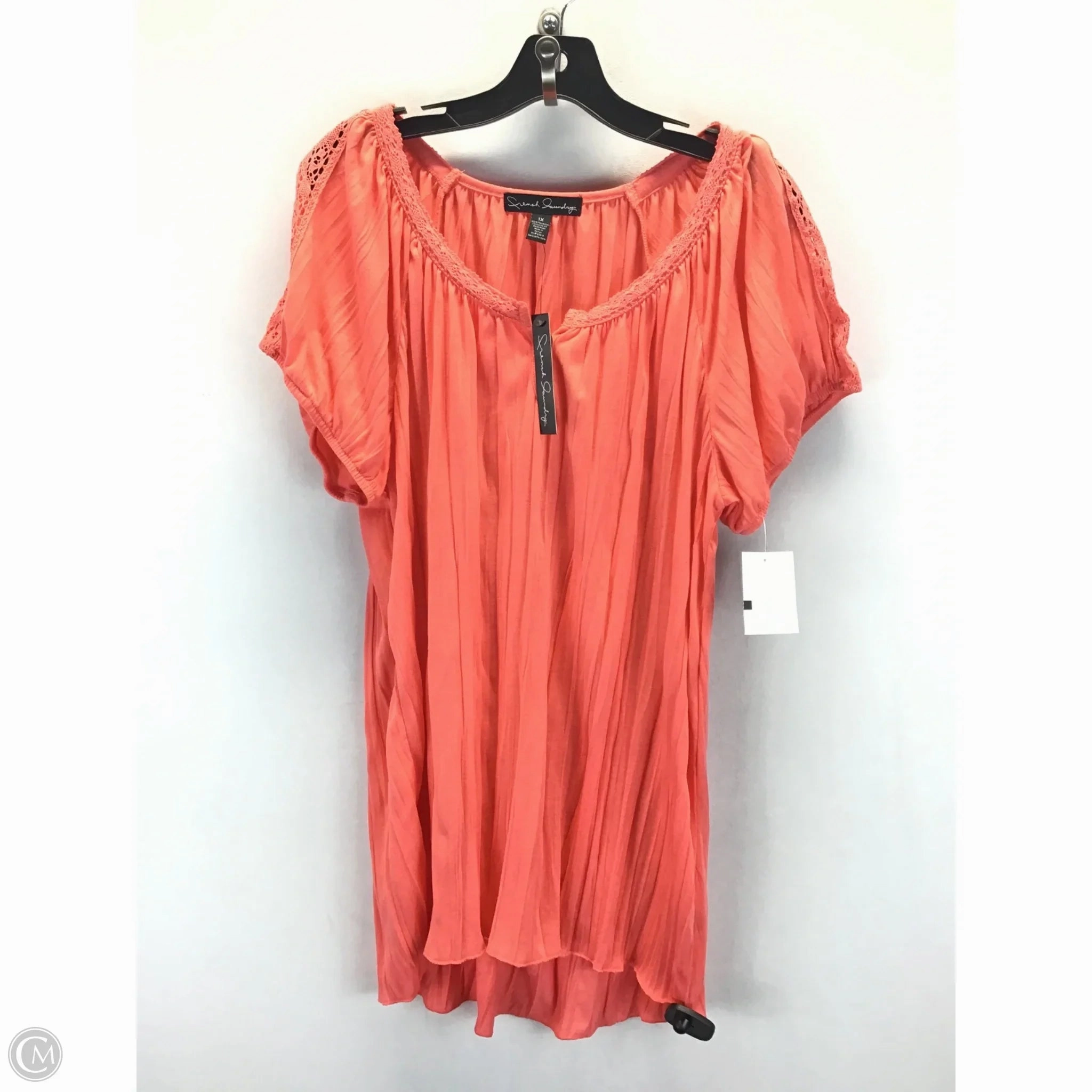 Quick Change Luxurious Top Short Sleeve By French Laundry In Orange, Size: 1x