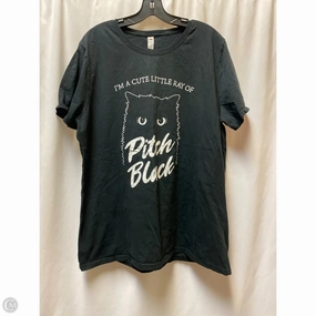 EasyCareFabric Simple Fashion Top Short Sleeve By Fruit Of The Loom In Black, Size: 3x