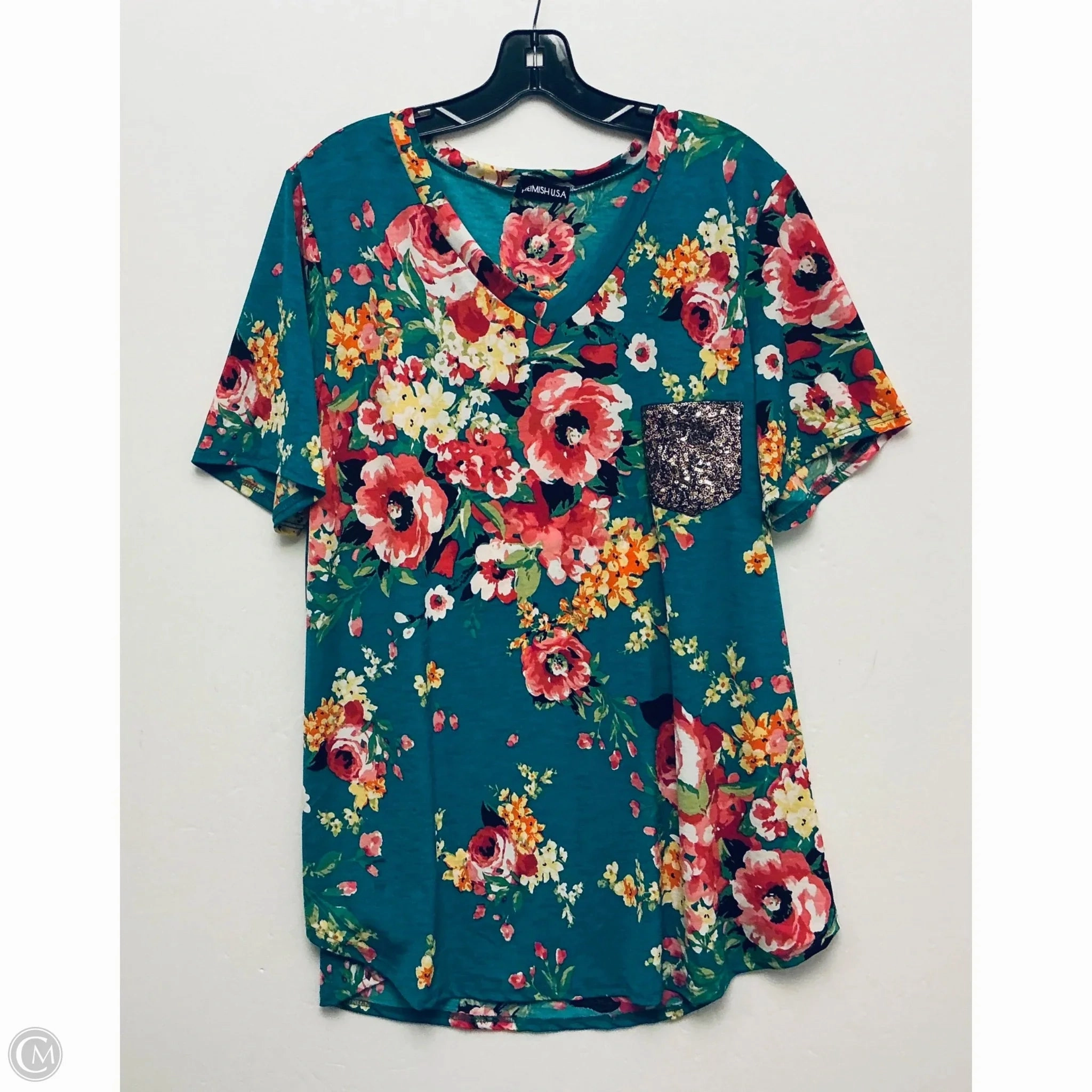 Top Short Sleeve By Heimish Usa In Green, Size: 3x Breezy Comfort