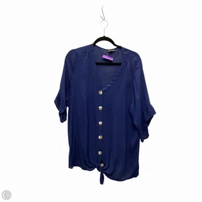Top Short Sleeve By In Studio In Blue, Size: 2x Light Fit Plus Size